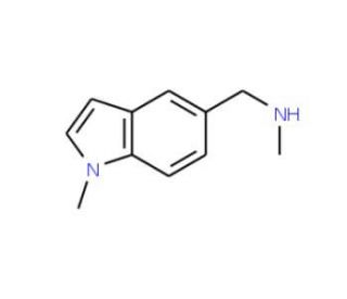 N-Methyl-(1-methyl-1H-indol-5-yl)methylamine (CAS 709649-73-0) - chemical structure image