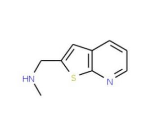 N-Methyl-1-(thieno[2,3-b]pyridin-2-yl)methylamine (CAS 868755-42-4) - chemical structure image