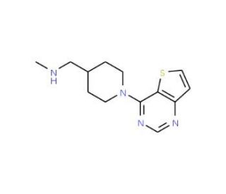 N-Methyl-(1-thieno[3,2-d]pyrimidin-4-ylpiperid-4-yl)methylamine (CAS 921939-04-0) - chemical structure image
