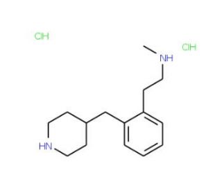 N-Methyl-2-[2-(4-piperidylmethyl)phenyl]-1-ethanamine, dihydrochloride (CAS 1172569-99-1) - chemical structure image