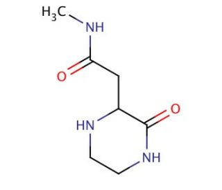 N-Methyl-2-(3-oxo-2-piperazinyl)acetamide (CAS 19564-13-7) - chemical structure image