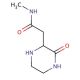 N-Methyl-2-(3-oxo-2-piperazinyl)acetamide (CAS 19564-13-7) - chemical structure image