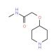 N-Methyl-2-(4-piperidinyloxy)acetamide (CAS 912761-44-5) - chemical structure image