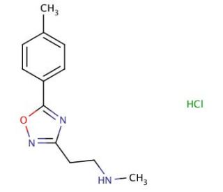 N-Methyl-2-[5-(4-methylphenyl)-1,2,4-oxadiazol-3-yl]ethanamine hydrochloride (CAS 1185296-01-8) - chemical structure image