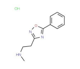 N-Methyl-2-(5-phenyl-1,2,4-oxadiazol-3-yl)-ethanamine hydrochloride - chemical structure image