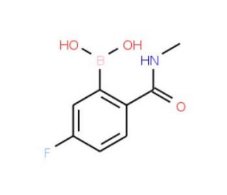 N-Methyl 2-borono-4-fluorobenzamide (CAS 957062-96-3) - chemical structure image