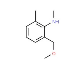 N-Methyl 2-methyl-6-methoxymethylaniline (CAS 941294-11-7) - chemical structure image