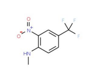 N-Methyl-2-nitro-4-trifluoromethylaniline (CAS 20200-22-0) - chemical structure image