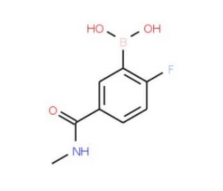 N-Methyl 3-borono-4-fluorobenzamide (CAS 874289-40-4) - chemical structure image