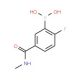 N-Methyl 3-borono-4-fluorobenzamide (CAS 874289-40-4) - chemical structure image
