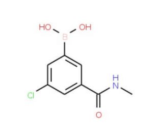 N-Methyl 3-borono-5-chlorobenzamide (CAS 957120-51-3) - chemical structure image