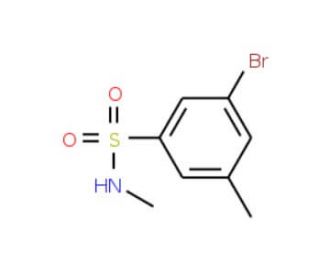 N-Methyl 3-Bromo-5-methylbenzenesulfonamide (CAS 1020252-91-8) - chemical structure image
