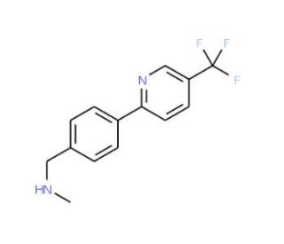 N-Methyl-4-[5-(trifluoromethyl)pyridin-2-yl]benzylamine (CAS 884507-35-1) - chemical structure image