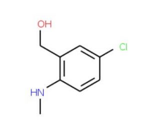N-Methyl 4-chloro-2-hydroxymethylaniline (CAS 951883-91-3) - chemical structure image