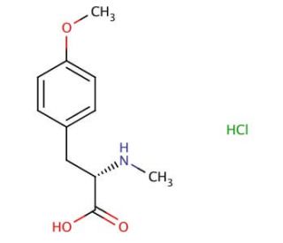 N-Methyl-4-methoxy-L-phenylalanine hydrochloride (CAS 52939-33-0) - chemical structure image