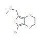 N-Methyl-5-(aminomethyl)-7-bromo-2,3-dihydrothieno[3,4-b][1,4]dioxine (CAS 886851-54-3) - chemical structure image