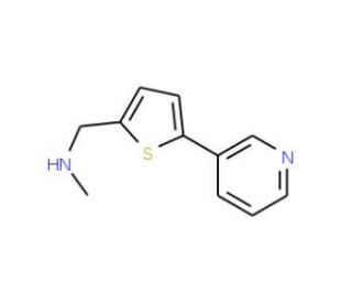 N-Methyl-[5-(pyridin-3-yl)thiophen-2-yl]methylamine (CAS 837376-49-5) - chemical structure image