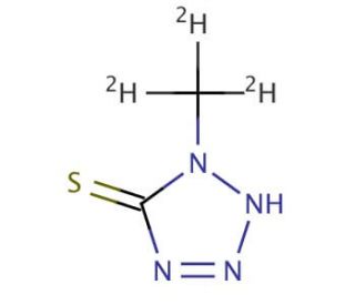 N-Methyl-5-tetrazolethiol-d3 (CAS 345909-96-8) - chemical structure image
