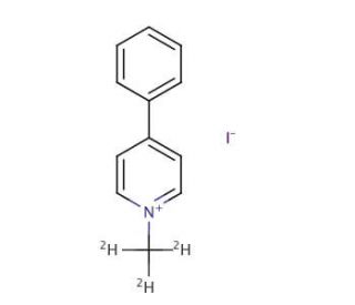 N-Methyl-d<sub>3</sub>-4-phenylpyridinium iodide (CAS 207556-07-8) - chemical structure image