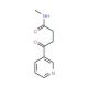 N-Methyl-γ-oxo-3-pyridinebutanamide (CAS 713-05-3) - chemical structure image