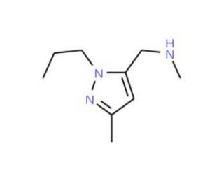 N-Methyl-N-[(3-methyl-1-propyl-1H-pyrazol-5-yl)-methyl]amine (CAS 956208-04-1) - chemical structure image