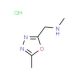 N-Methyl-N-[(5-methyl-1,3,4-oxadiazol-2-yl)methyl]amine hydrochloride - chemical structure image