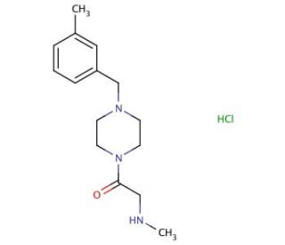 N-methyl-N-{2-[4-(3-methylbenzyl)piperazin-1-yl]-2-oxoethyl}amine hydrochloride - chemical structure image
