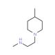 N-Methyl-N-[2-(4-methylpiperidin-1-yl)ethyl]amine (CAS 915924-43-5) - chemical structure image