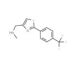 N-Methyl-N-{2-[4-(trifluoromethyl)phenyl]-1,3-thiazol-4-yl}methylamine (CAS 857284-26-5) - chemical structure image