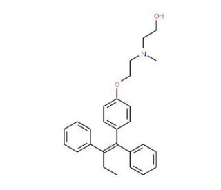 N-Methyl-N-(2-hydroxyethyl)tamoxifen (CAS 77214-91-6) - chemical structure image