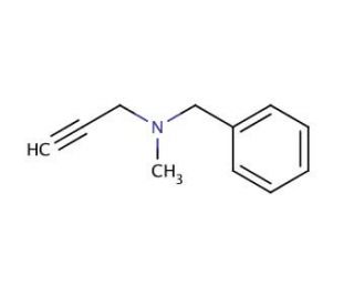 N-Methyl-N-propargylbenzylamine (CAS 555-57-7) - chemical structure image