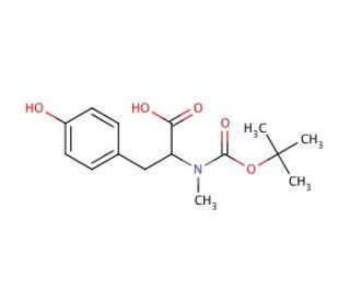 N-Methyl-N-t-butoxycarbonyl-L-tyrosine (CAS 82038-34-4) - chemical structure image