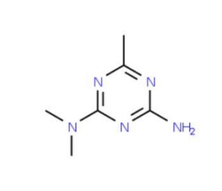 N,N,6-trimethyl-1,3,5-triazine-2,4-diamine (CAS 21320-31-0) - chemical structure image