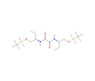 N,N&prime;-Bis[(S)-1-(tert-Butyldimethylsilyloxymethyl)propyl]ethanediamide (CAS 909567-52-8) - chemical structure image