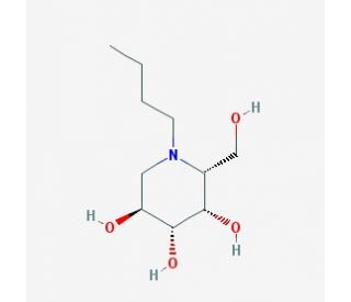 N-(n-Butyl)deoxygalactonojirimycin (CAS 141206-42-0) - chemical structure image