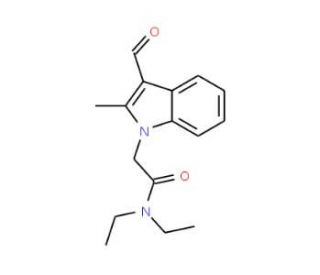 N,N-Diethyl-2-(3-formyl-2-methyl-indol-1-yl)-acetamide (CAS 436087-08-0) - chemical structure image