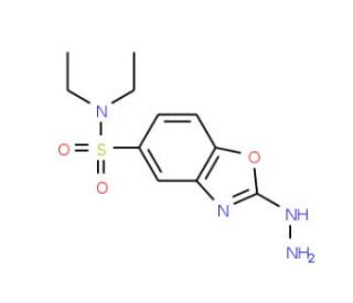 N,N-diethyl-2-hydrazino-1,3-benzoxazole-5-sulfonamide - chemical structure image