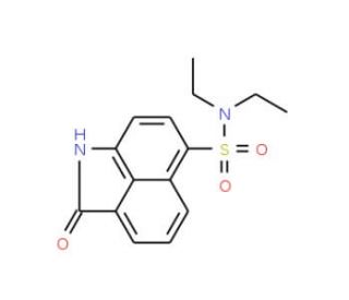 N,N-diethyl-2-oxo-1,2-dihydrobenzo[cd]indole-6-sulfonamide (CAS 53257-02-6) - chemical structure image