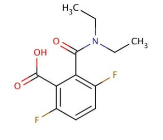 N,N-Diethyl-3,6-difluorophthalamic acid (CAS 131401-56-4) - chemical structure image