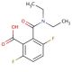 N,N-Diethyl-3,6-difluorophthalamic acid (CAS 131401-56-4) - chemical structure image