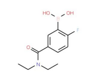 N,N-Diethyl 3-borono-4-fluorobenzamide (CAS 874289-47-1) - chemical structure image