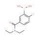 N,N-Diethyl 3-borono-4-fluorobenzamide (CAS 874289-47-1) - chemical structure image