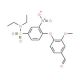 N,N-Diethyl-4-(4-formyl-2-methoxy-phenoxy)-3-nitro-benzenesulfonamide - chemical structure image