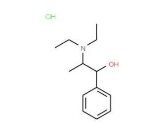 (&plus;)-N,N-Diethylnorephedrine hydrochloride - chemical structure image