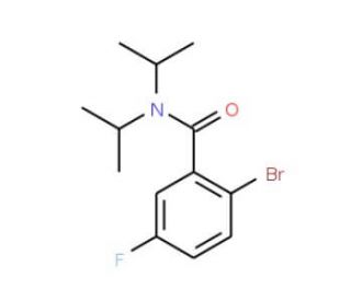 N, N-Diisopropyl 2-bromo-5-fluorobenzamide (CAS 951884-15-4) - chemical structure image