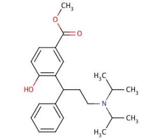 N,N-Diisopropyl-3-[(5-methoxycarbonyl)-2-hydroxy)phenyl]-3-phenyl-propylamine (CAS 214601-16-8) - chemical structure image