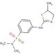 N,N-Dimethyl-3-(5-methyl-4,5-dihydro-thiazol-2-ylamino)-benzenesulfonamide - chemical structure image