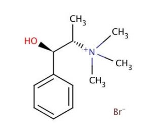 (&minus;)-N,N-Dimethylephedrinium bromide (CAS 55380-59-1) - chemical structure image