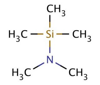 N,N-Dimethyltrimethylsilylamine (CAS 2083-91-2) - chemical structure image