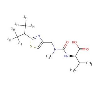 N-[[N-Methyl-N-[(2-isopropyl-1,1,1,3,3,3-d6]-4-thiazolyl)methyl)amino]carbonyl-L-valine Carboxylic Acid - chemical structure